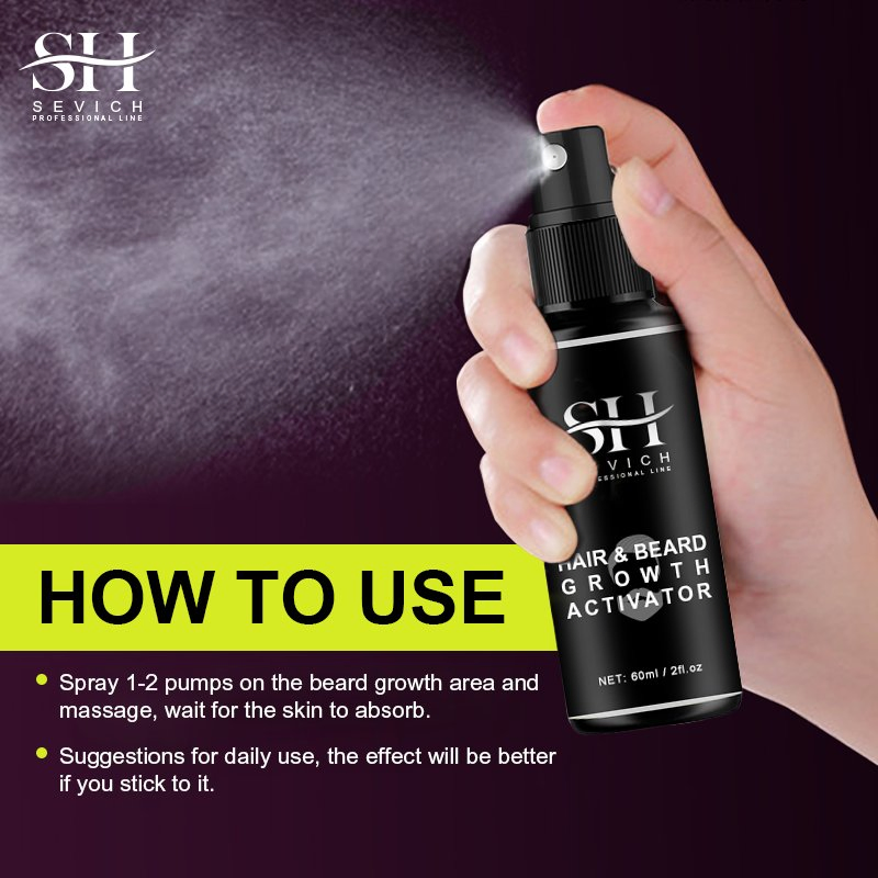 Private Label Nourishing Moisturizing Beard Growth Oil Serum Men Anti Hair Loss Hair Growth Spray