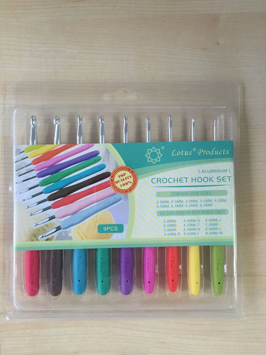Top Quality Wholesale Hot Selling Sewing Kit TPR Aluminium Crochet Hook