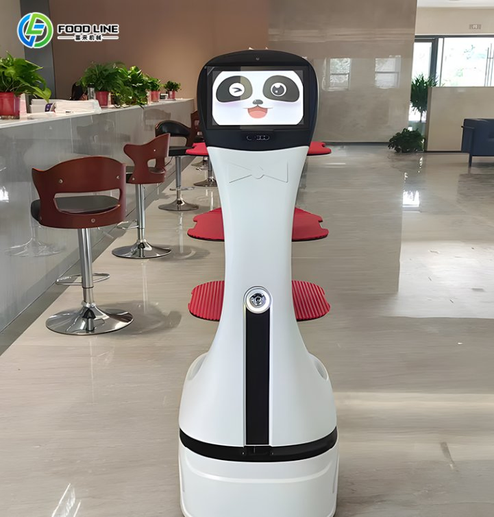 Multi-Layer Tray Smart Navigation Restaurant Food Delivery Robot