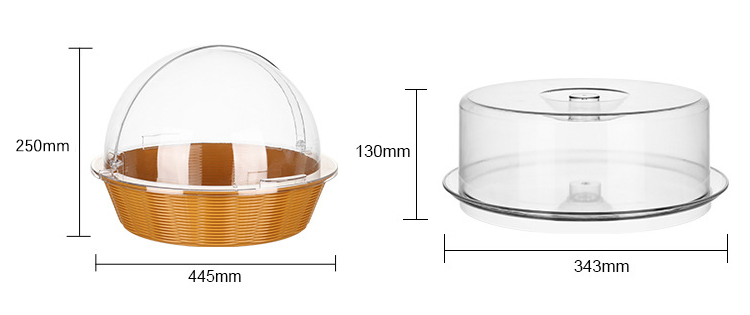 Wholesale Rectangular Food Covers Plastic Acrylic Food Cover for Restaurant