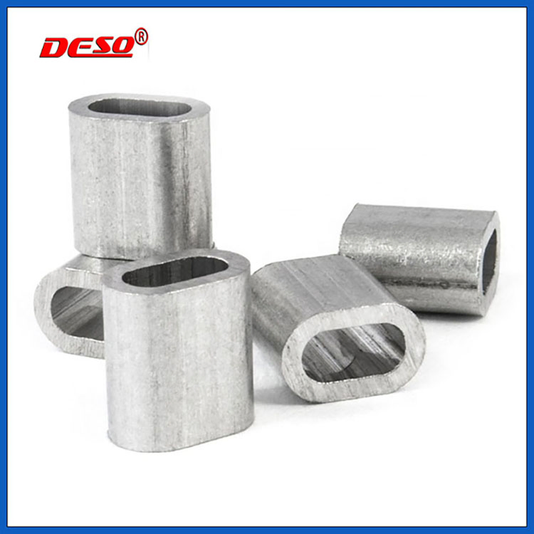 Self Color Wire Rope Accessories Oval Aluminum Sleeve Ferrule