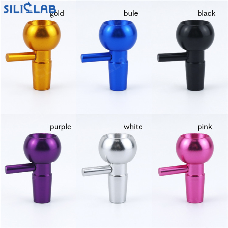 14mm Aluminium Alloy Round Head Smoking Bowl Pot for Smoking Tobacco Cigarette Accessories Style 2