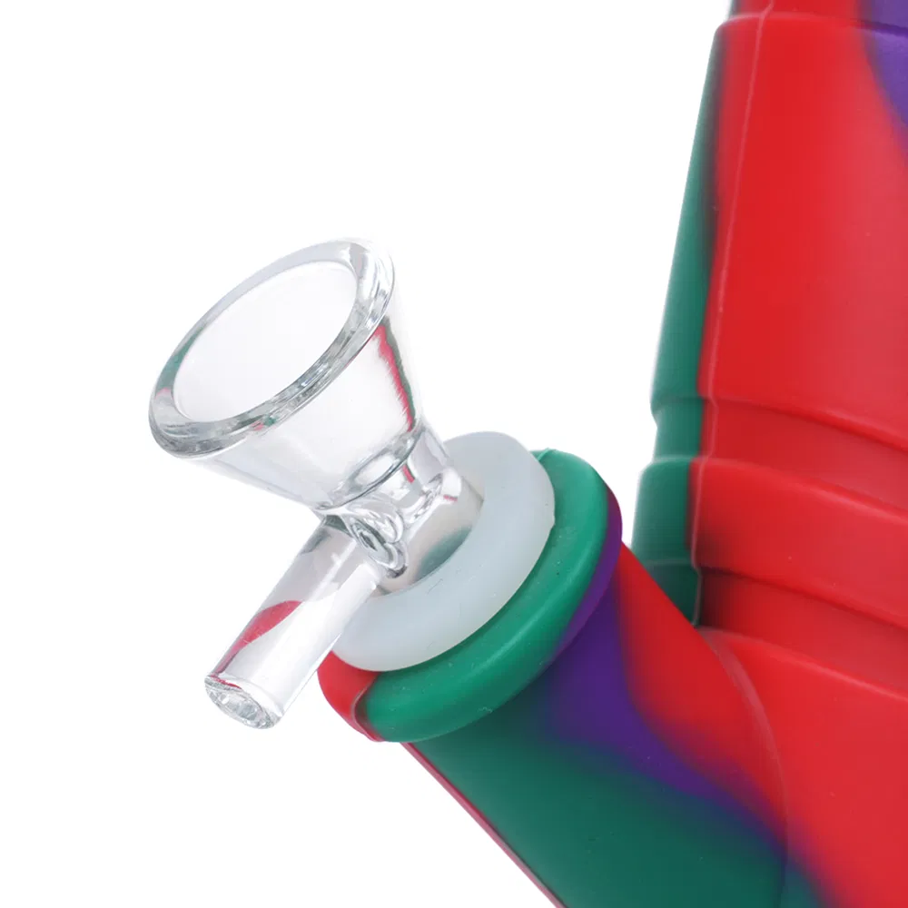 6" Rainbow Fire Pattern Cone Shaped Silicone Pipe