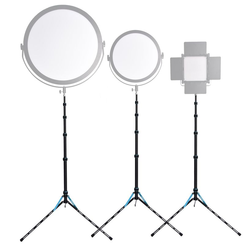 Fosoto FT-220 2 Screws Head Carbon Fiber LED Light Tripod Stand for Photo Studio Photographic Lighting Flash Umbrella Reflector