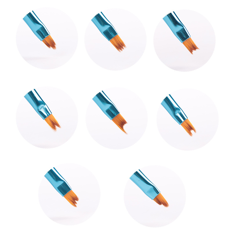 8PCS Nail Painting Brush Set Gradient Bar Nail Brush