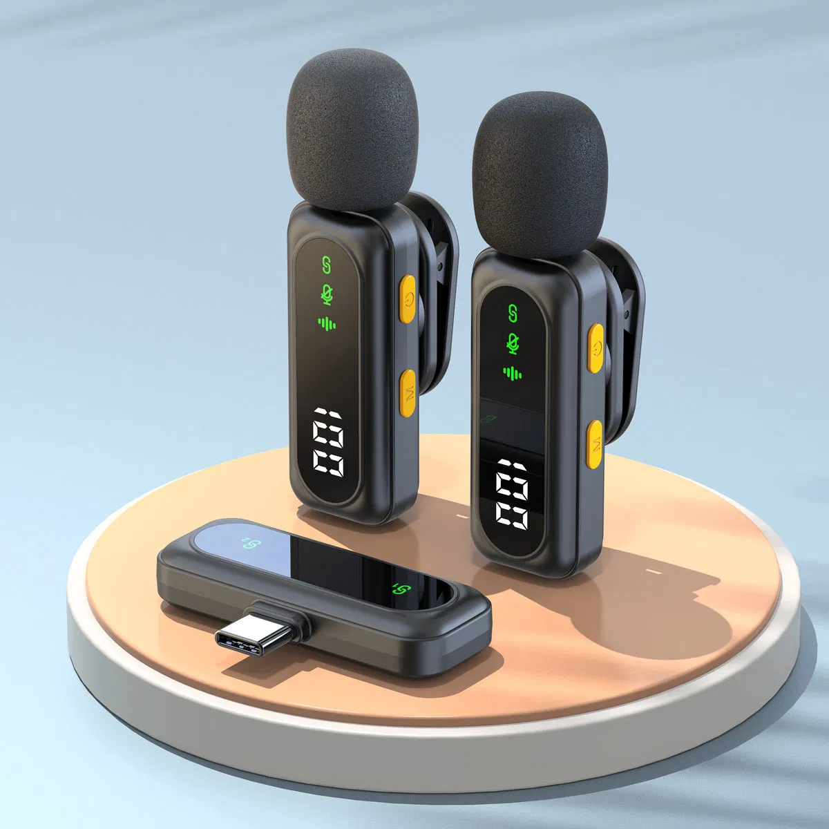 Магнитный беспроводной петличный микрофон Bluetooth
