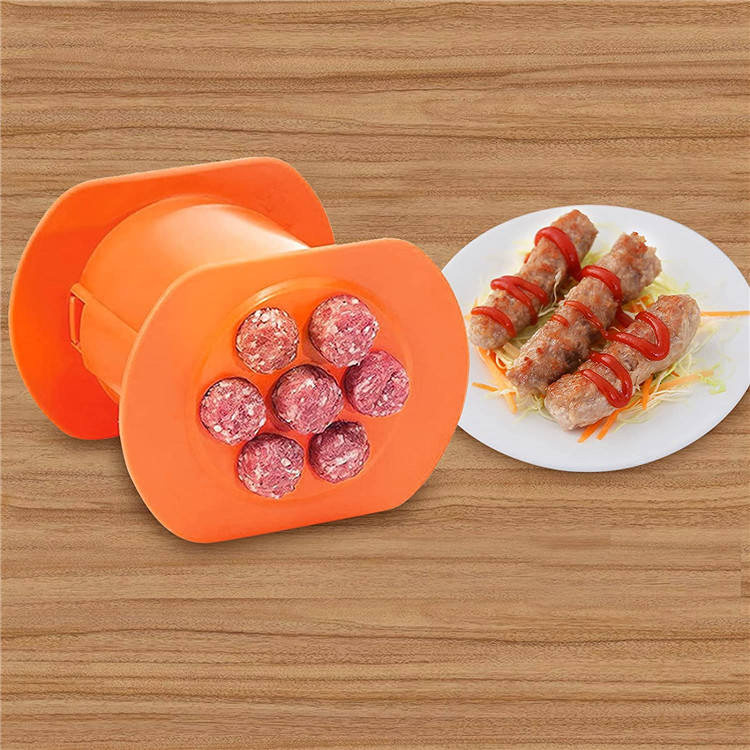 One Press Barbecue Grilling Manual Hot Dog Sausage Mold Filler Stuffer