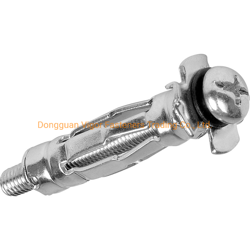 White Zinc Plated Heavy Duty Expansion Screw Drywall Hollow Wall Anchor Bolt for Construction