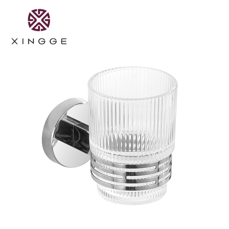 China Factory High Quality Wall Mounted Mirror Finishing Stainless Steel Bathroom Accessories Set Glass Soap Dish Matte Black Toothbrush Holder Tumber