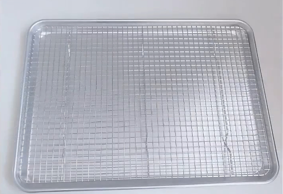 Aluminum Baking Tray with Cooling Rack Wire Sheet Pan