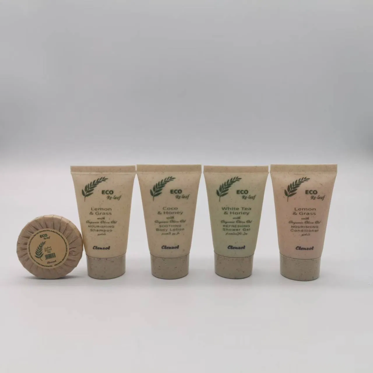 Custom Factory Biodegradable Wheat Straw Hotel 30 Ml Shampoo and Conditioner