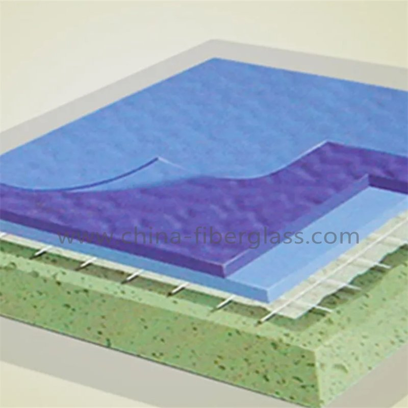 Fiberglass Tissue with Mesh/Scrim for Flexible PVC Sheet Vinyl Flooring