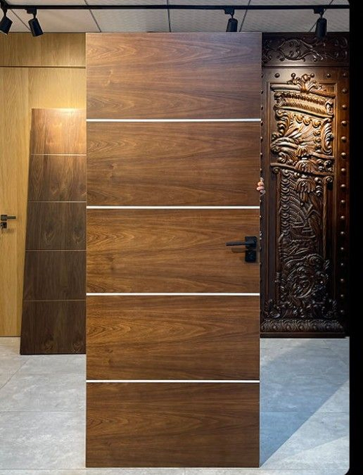 Hinge Style Solid Wood with Nature Veneer Skin Interior Room Door Finished Surface Bedroom for Modern Houses Apartment