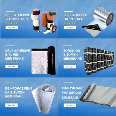 Roofing Material Self Adhesive Waterproofing Bitumen Bituminous Membrane for Metal Steel Roof