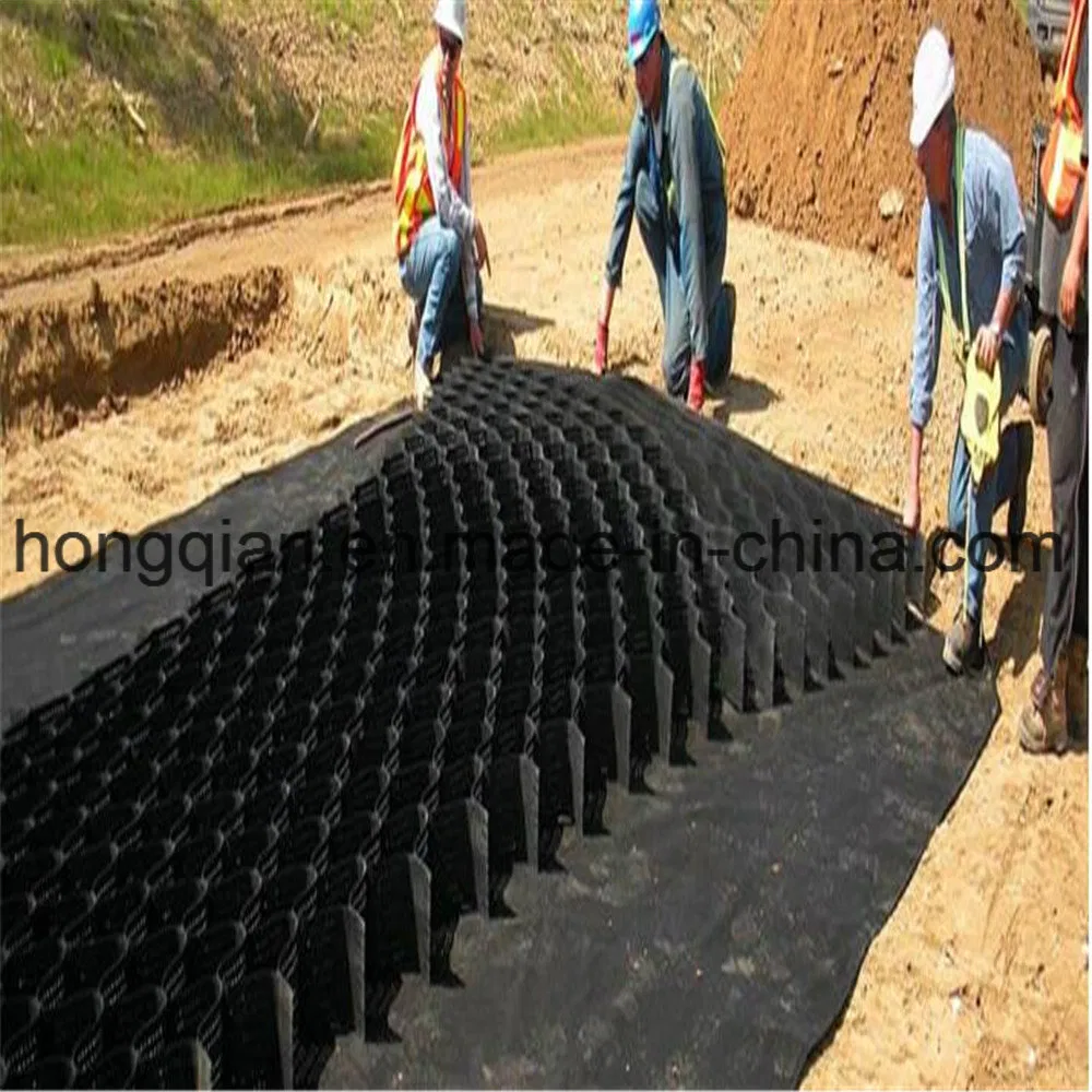 HDPE Textured Geoweb Tri-Dimension Honeycombed Geomallas Geocell Slope Protection
