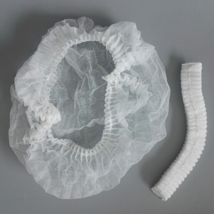 Clean Room Disposable White Nonwoven Bouffant Cap