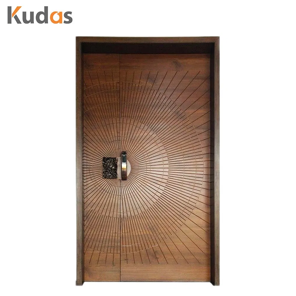 Custom High Quality Security Main Door Wooden Single Main Door for Villa
