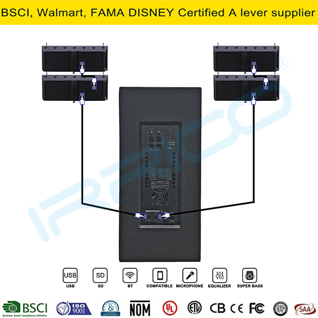 DSP 2.1 High-Power Dual 12inch Line Array System Professional Audio Subwoofers Bluetooth Party Professional PA Speaker Bocina Parlante Audio