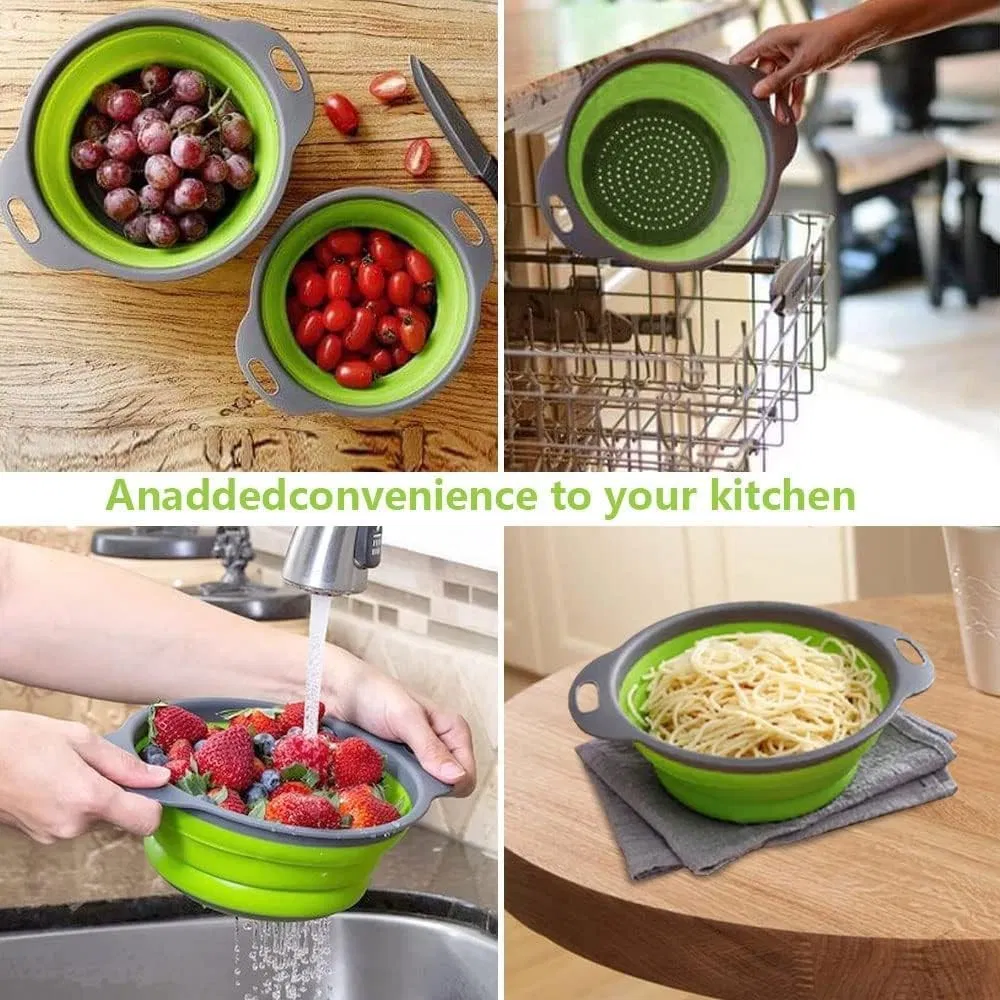 Compact Silicone Kitchen Sink Colander for Vegetable Prep