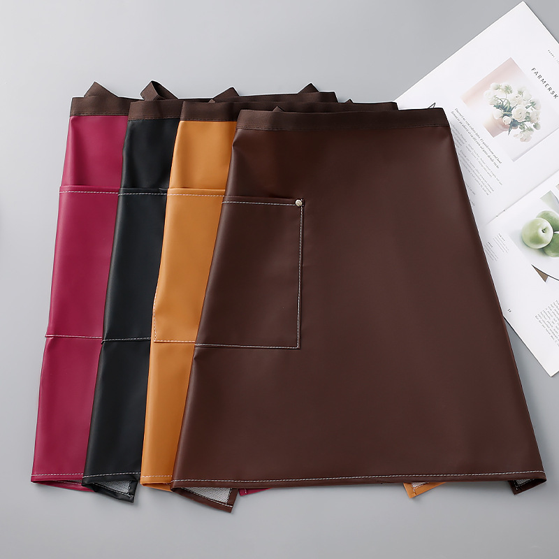 Leather Custom Logo Printing New Barber Salon Hairstyle Apron Hand Made Heat Resistance Men BBQ Work Tool Apron