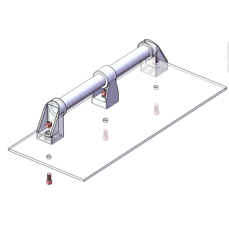 China Manufacturer RoHS 3262 L500 Combined Handle with Aluminum Pipe for Aluminum Profile Length 200 300 500 1000 2000mm