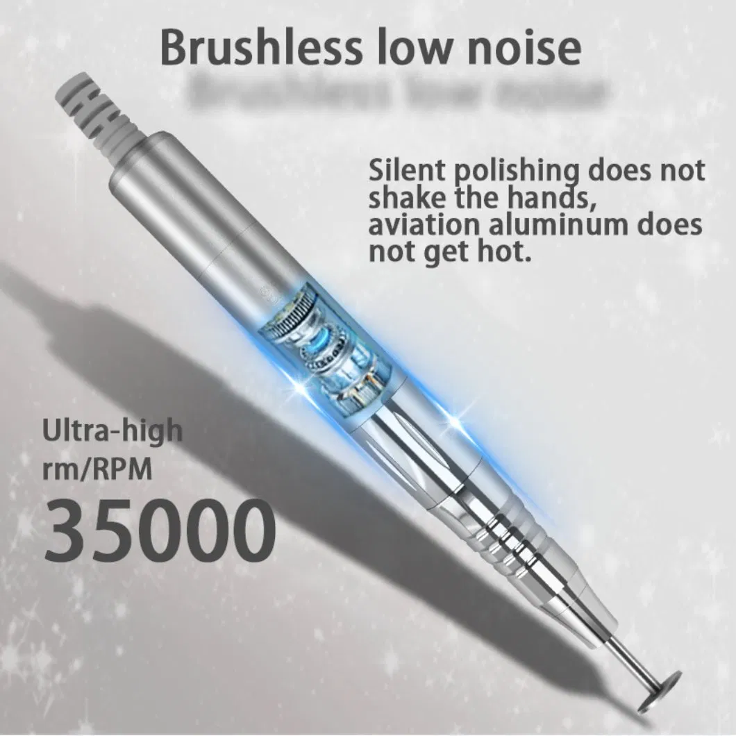 Portable Electric Polisher Manicure Sander Professional Cordless Rechargeable Nail Drill with Bits