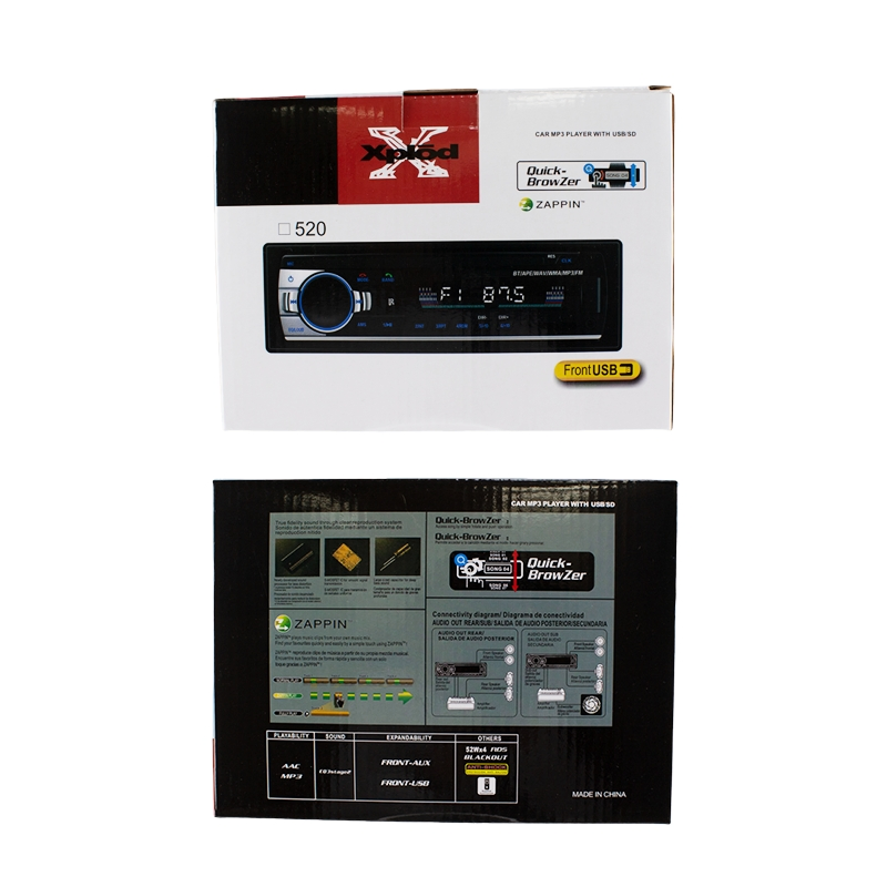 Car MP3 833 Car Player Seven-Color Light Radio Bluetooth Hands-Free MP3 Player