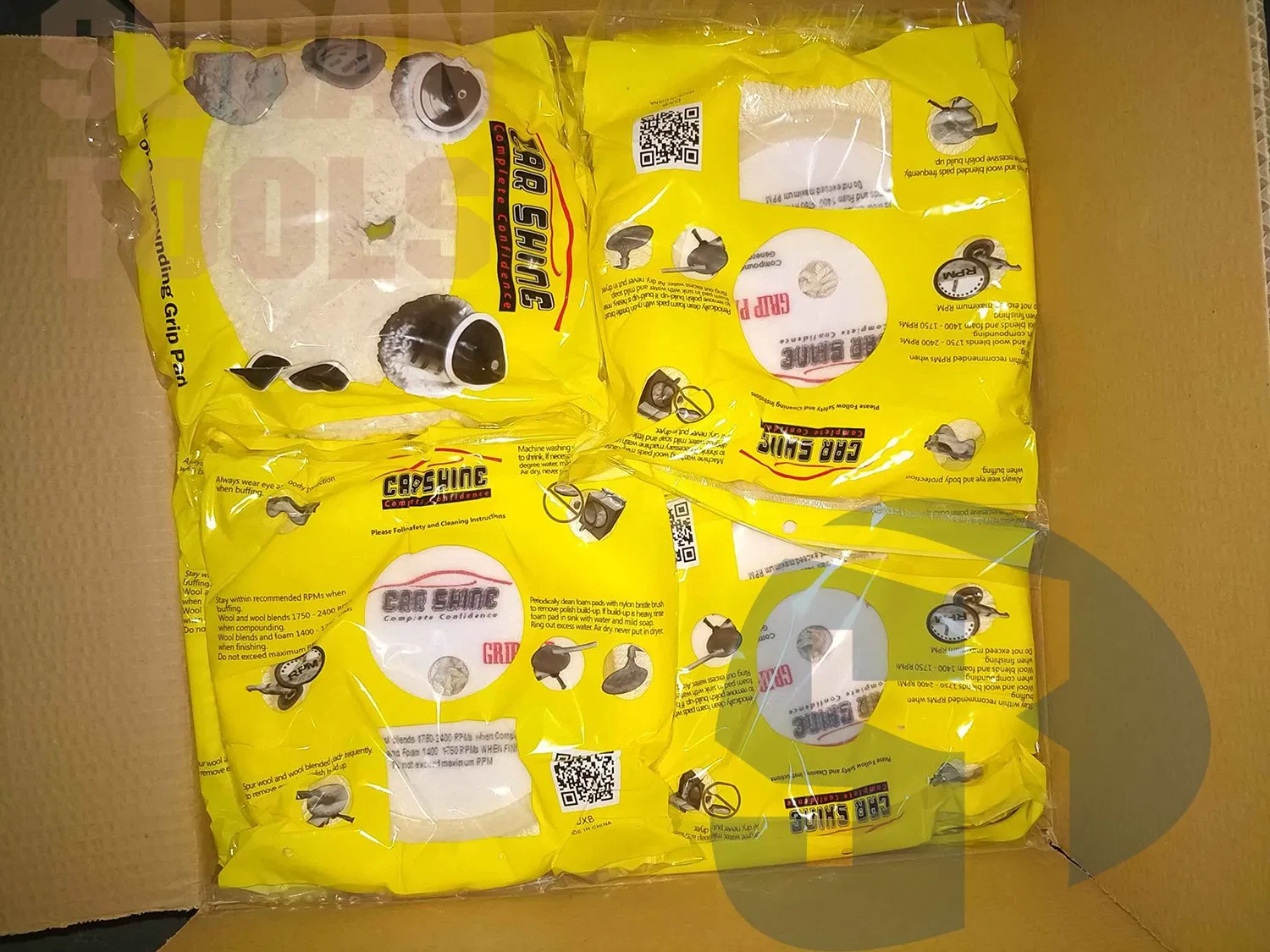 100% Wool Natural White Single Side Wool Buffing Pad Not Hook Back