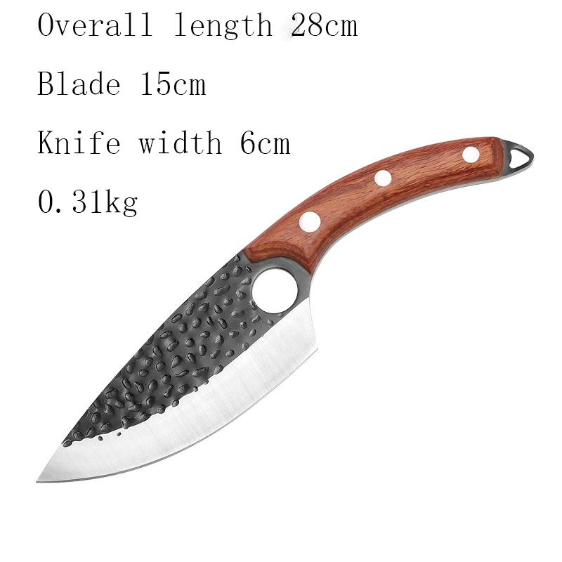 Нож мясницкий кованый, 7 дюймов, с кожаным чехлом