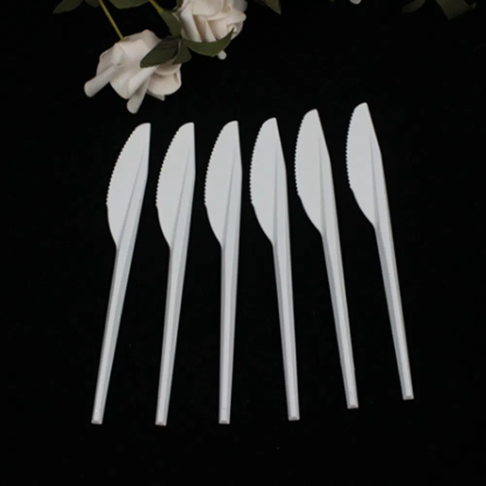 60mm 2g White Disposable PS Plastic Knife Plastic Cutlery Disposable Utensils