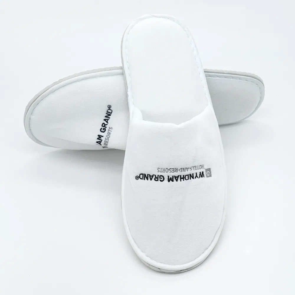 Micro-Standard Customized High-Quality Coral Fleece Washable Disposable Hotel Room SPA Hot Spring Slippers