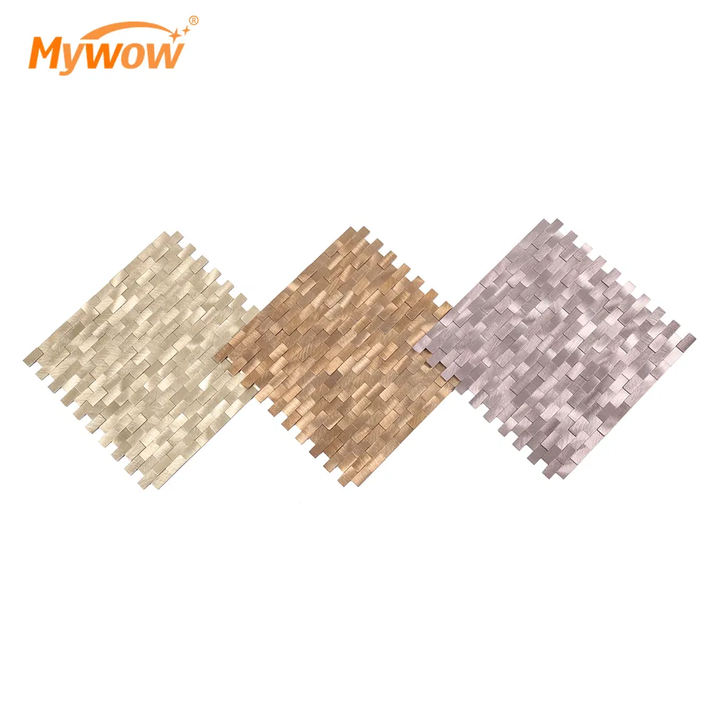 Peel & Stick PVC Composite Aluminmum Mosaic Tile for Wall Decoration