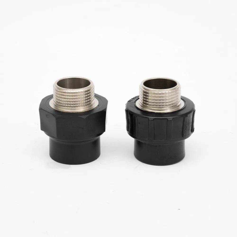 High Durable PE Outer Wire Coupling Connect Plastic Tubes Threaded Pipe Fitting