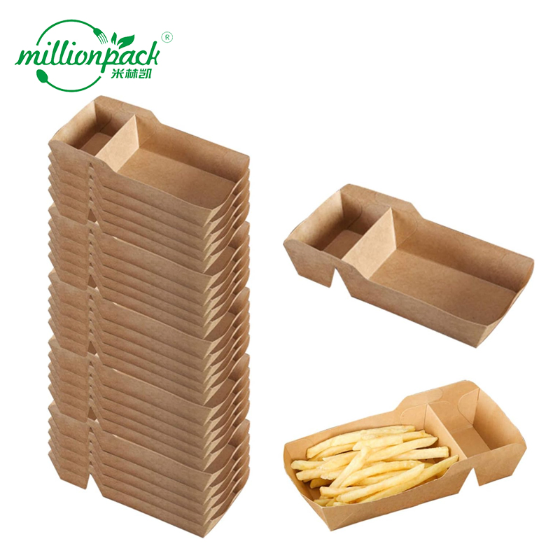 Multipurpose Disposable Paper Tray for Snacks & Meals Daily Reliable Catering Supply