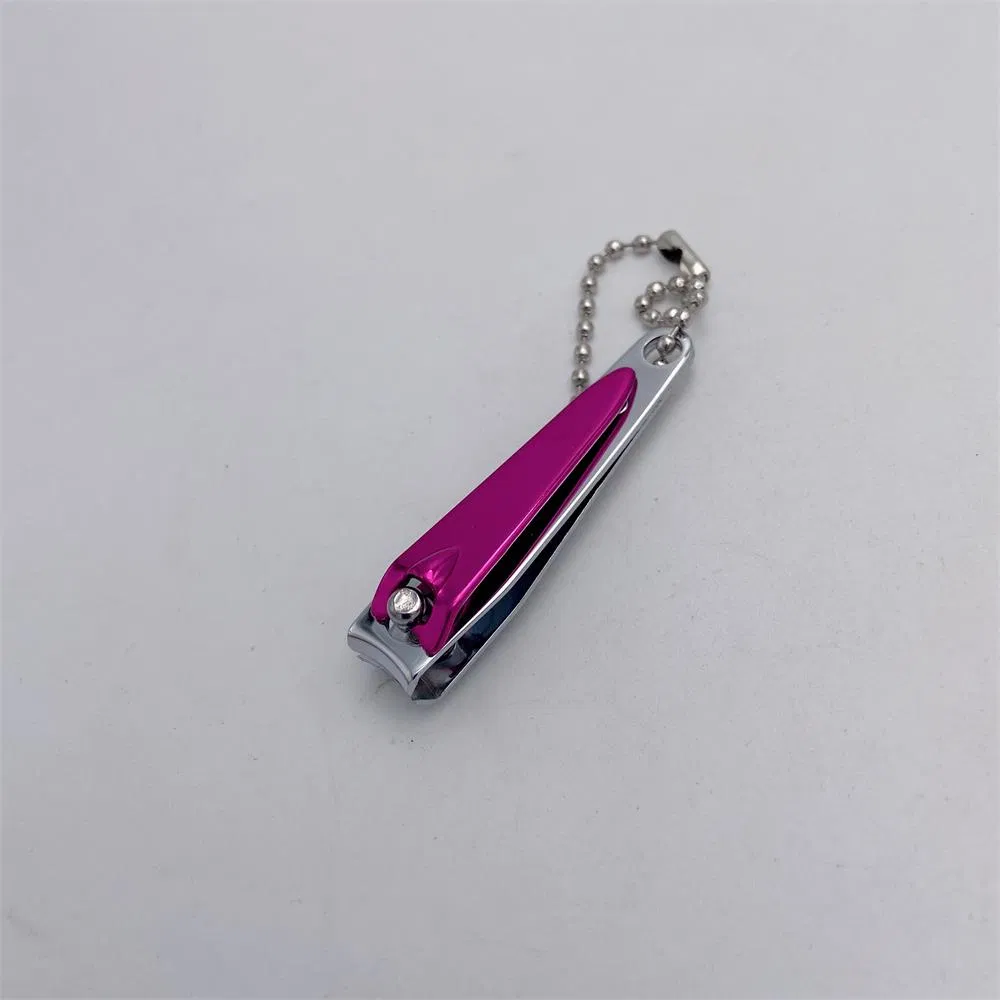 Mini Finger Nail Clipper with Electrophoretic Handle and Chain for Brazil Market