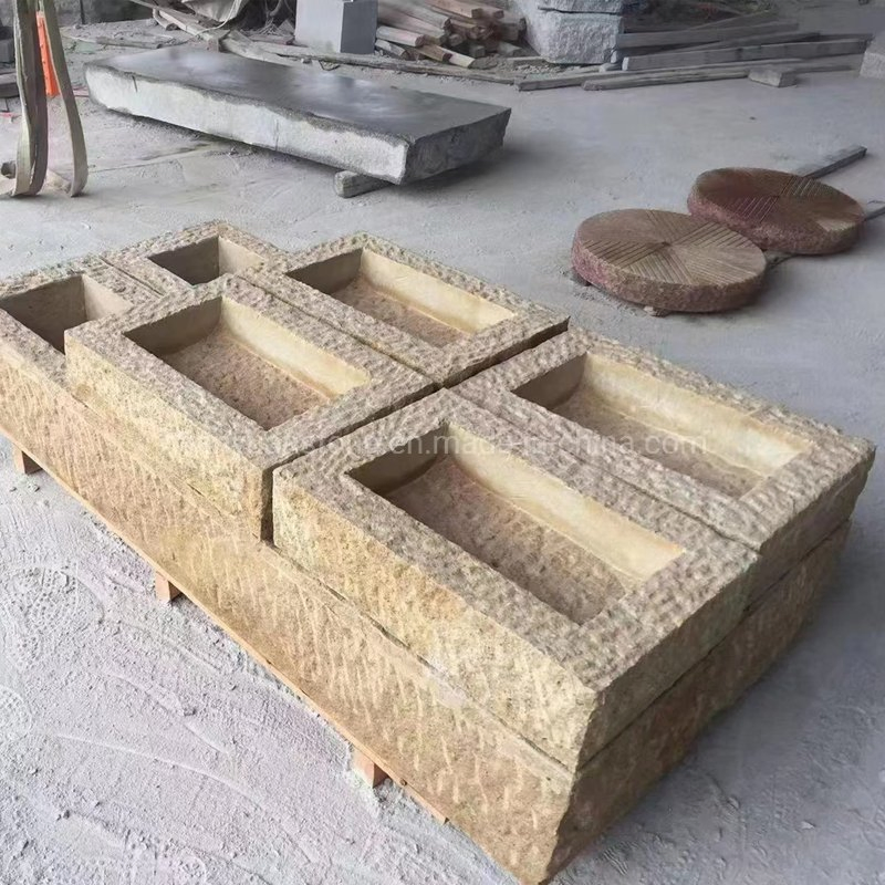 Yellow Granite for Park Stone Sculpture/Park Greening/Landscape Construction G362