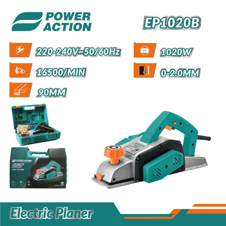 Power Action Electric Planer Slotting Woodworking Machines Thickness Planer for Wood