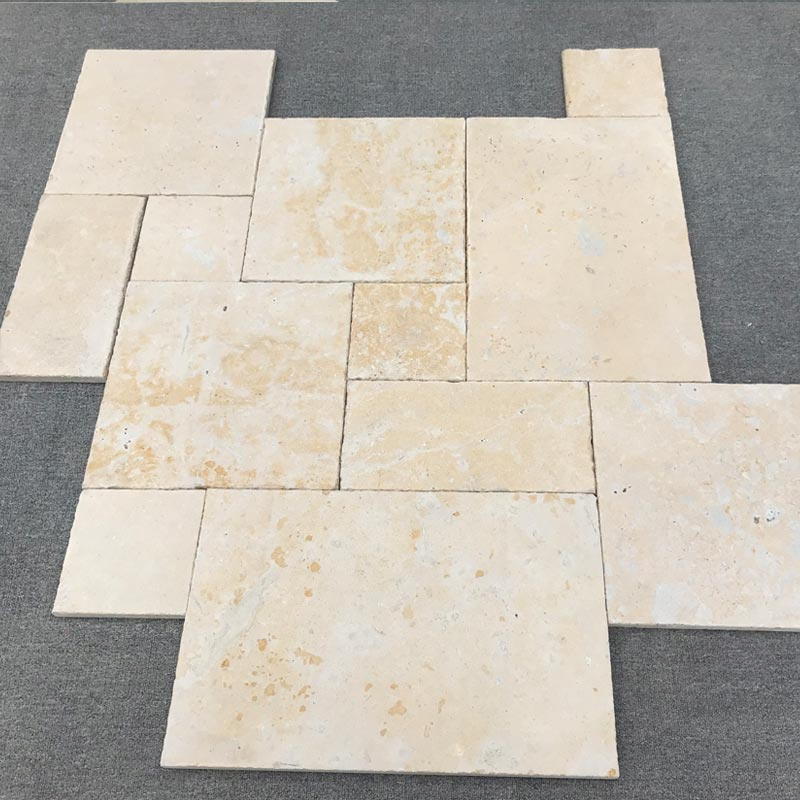 Yellow Beige Limestone French Pattern Floor Tiles