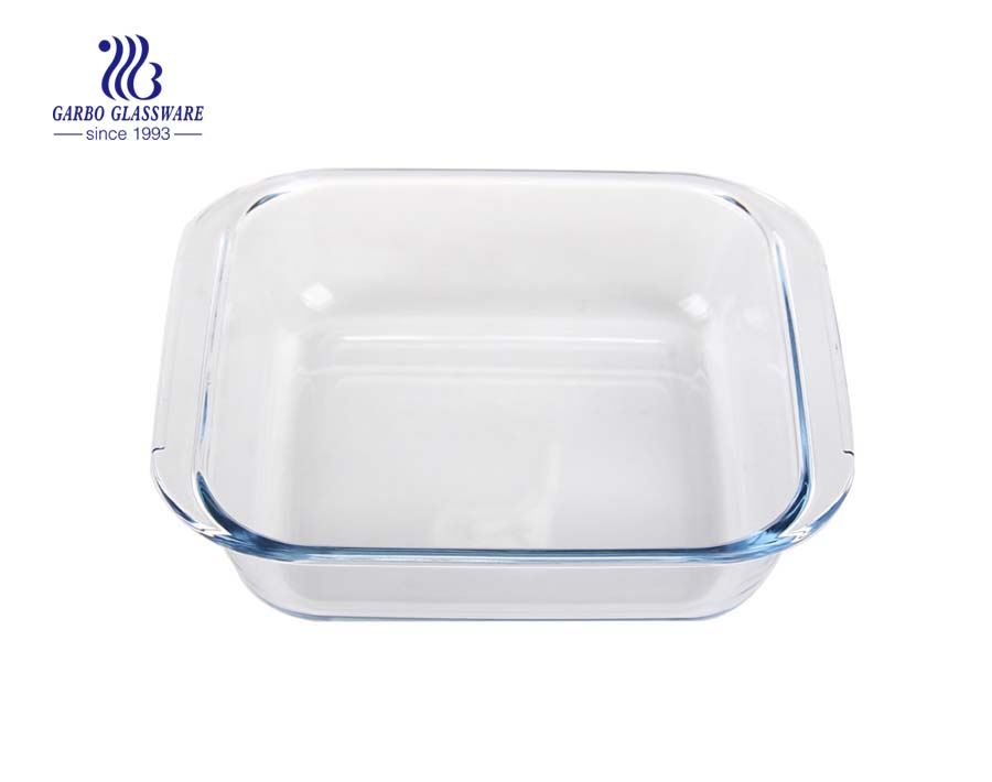 Oval Glass Heat Resistant Bake Ware Glassware Oven Baking Glass Dish Glass Baking Tray Bake Ware with PP Lid Set