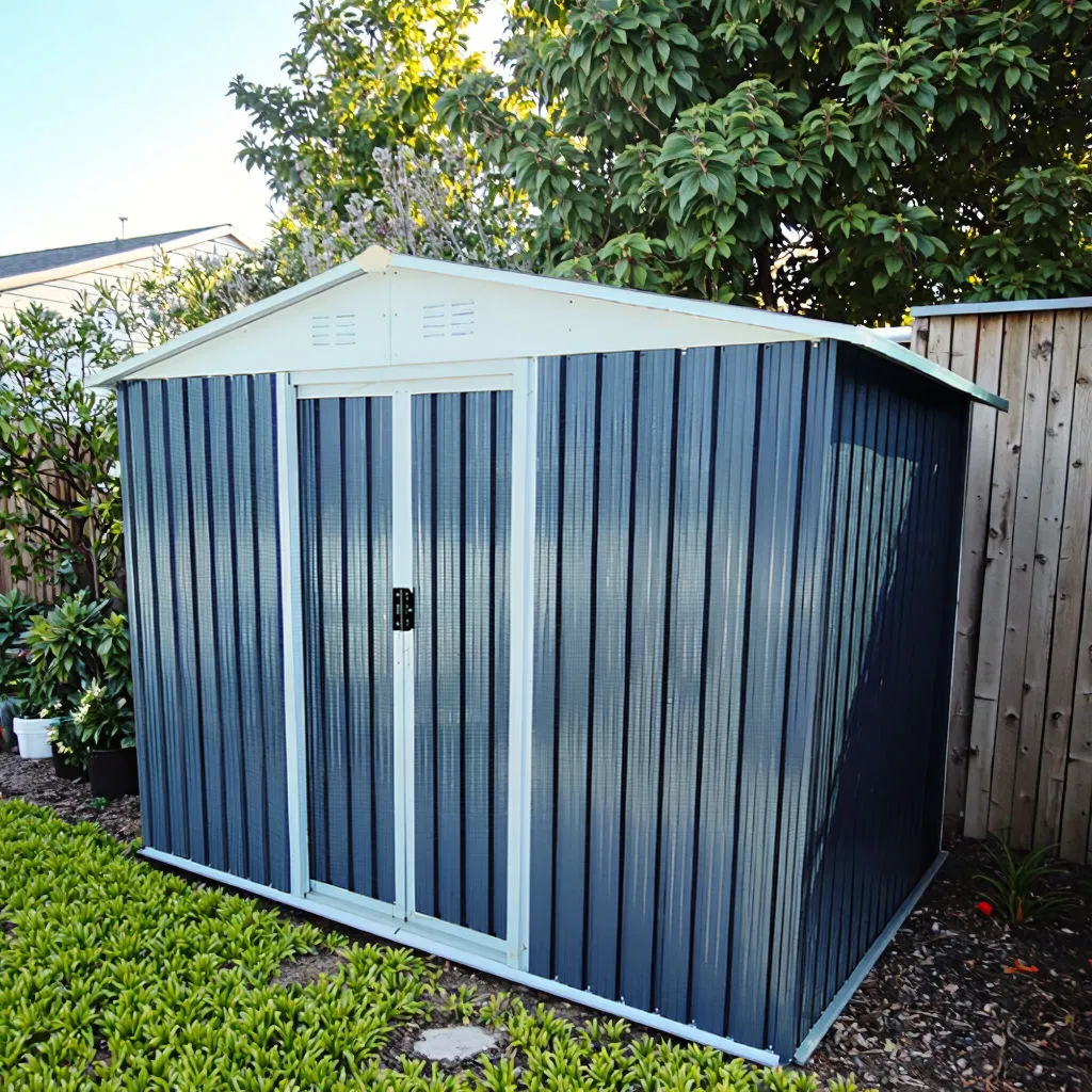 10*8FT Secure Lockable Steel Storage Shed Tidy Potting Garden Shed Reliable Outdoor Home Shed Outdoor Storage Shed Garden Shed Prefabricated Shed