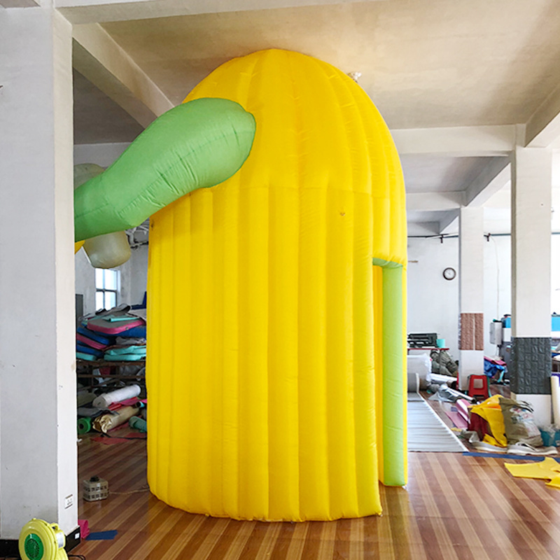 Inflatable Lemon Kiosk Outdoor Mobile Juice Snack Sales Booth Sunshade Portable Inflatable Tent