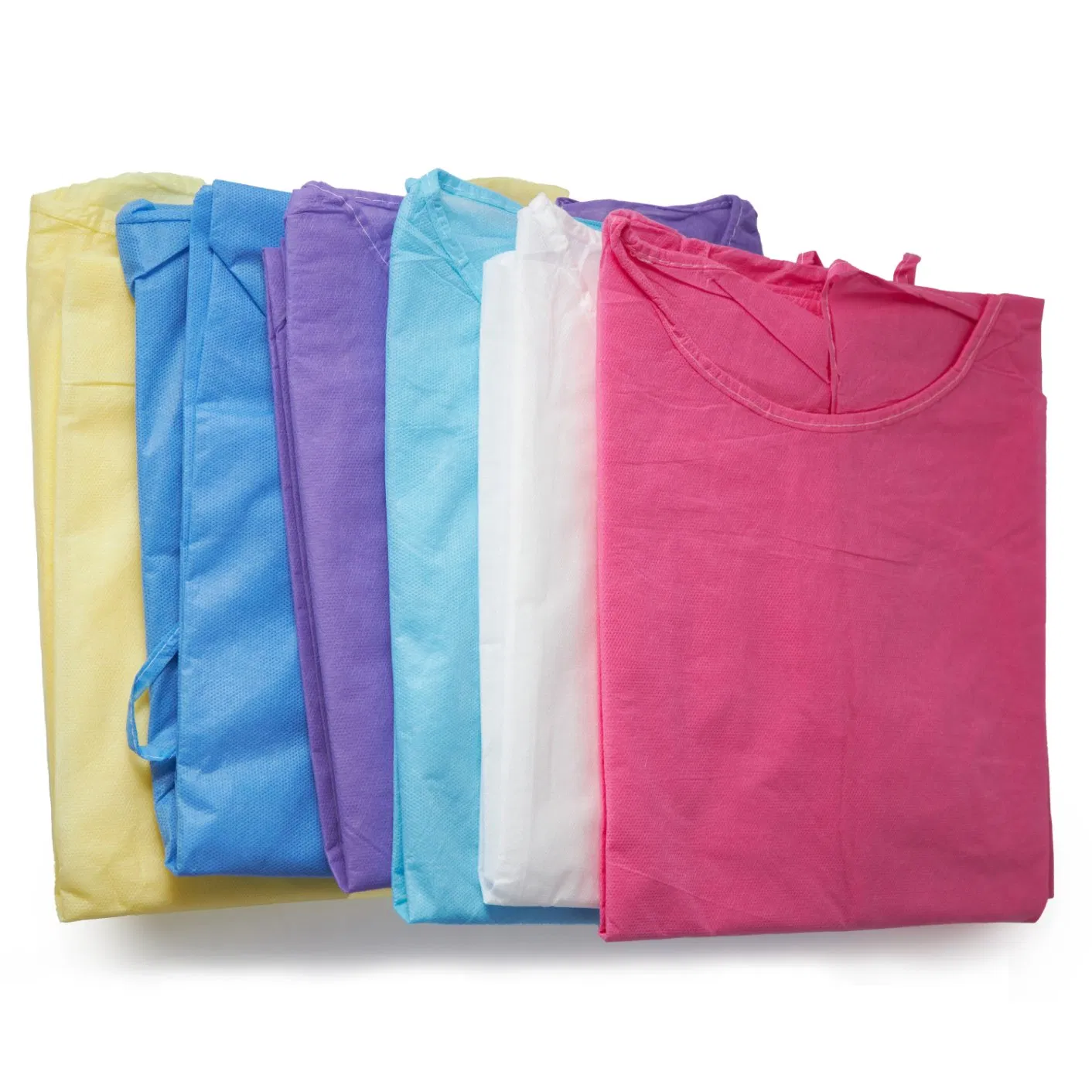 Disposable Garments Non Woven Isolation Gown with Knitted / Elastic Cuffs