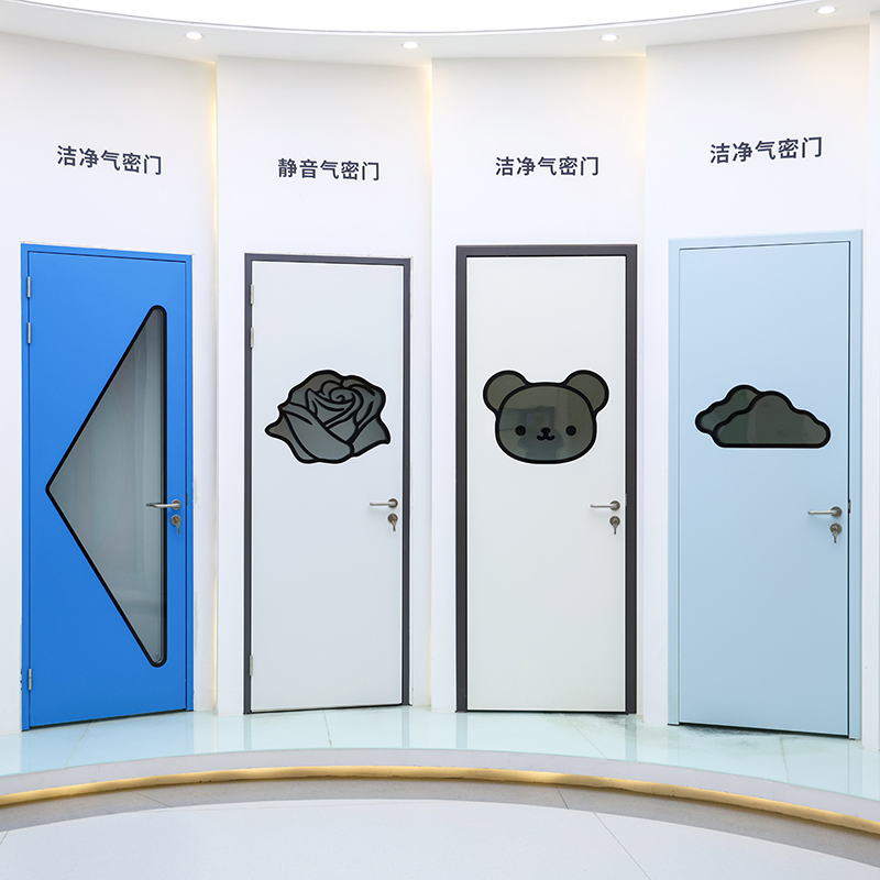 Innovative Automatic Double-Door with Embedded Handle for ICU and Labs