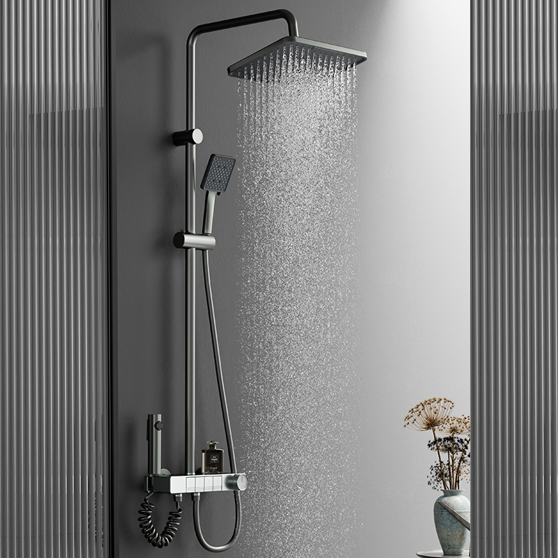 Space Aluminum Material Four Functions Popular Shower Set with High Quality