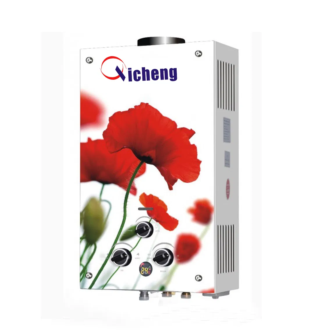 Glass Panel Flue Type LPG Natural Gas Tankless Bathroom Shower Heater
