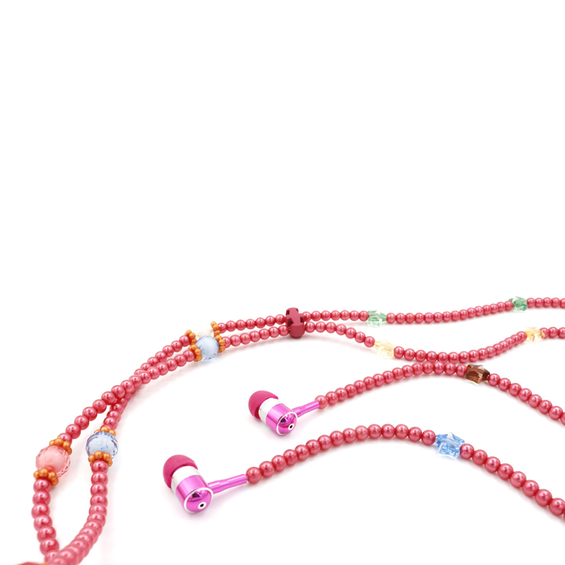 New Arrival 3.5mm Fashion Pearl Wired Mobile Phone Earphone for Cell Phone / MP3