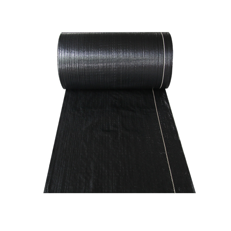 Black Garden Greenhouse Anti-Grass Ground Cover in Roll Weed Mat