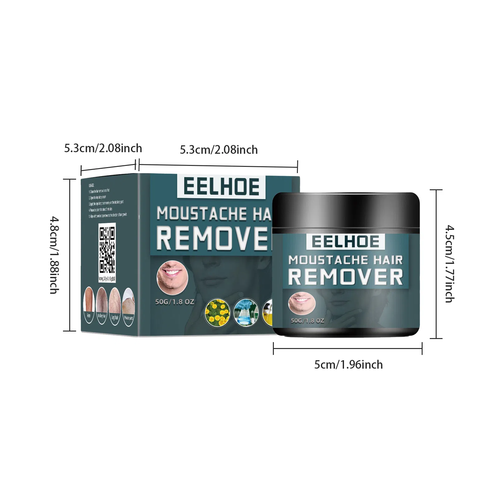 High Quality Men Facial Beard Armpit Leg Chest Hairs Clean Skin Nourishes Repair Hair Removal Cream