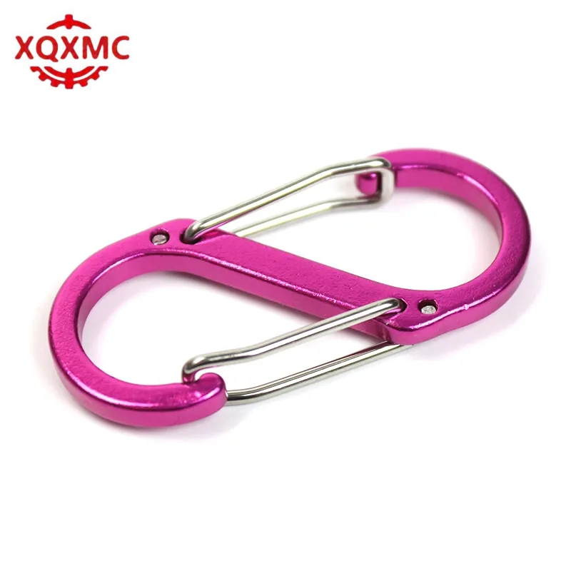 Stainless Steel Cable Carabiner Camping Hiking Hook Chain Key S-Ring Lock Clip Holder Swivel Snap Hook