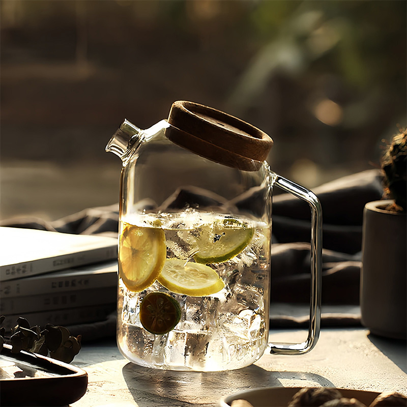 800ml 1200ml 1800ml Large Capacity Summer Iced Fruits Tea Maker Water Jug Pitcher with Cork Lid Kettle